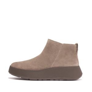 FitFlop F-Mode Suede Platform Zip Stiefeletten Seitenansicht 